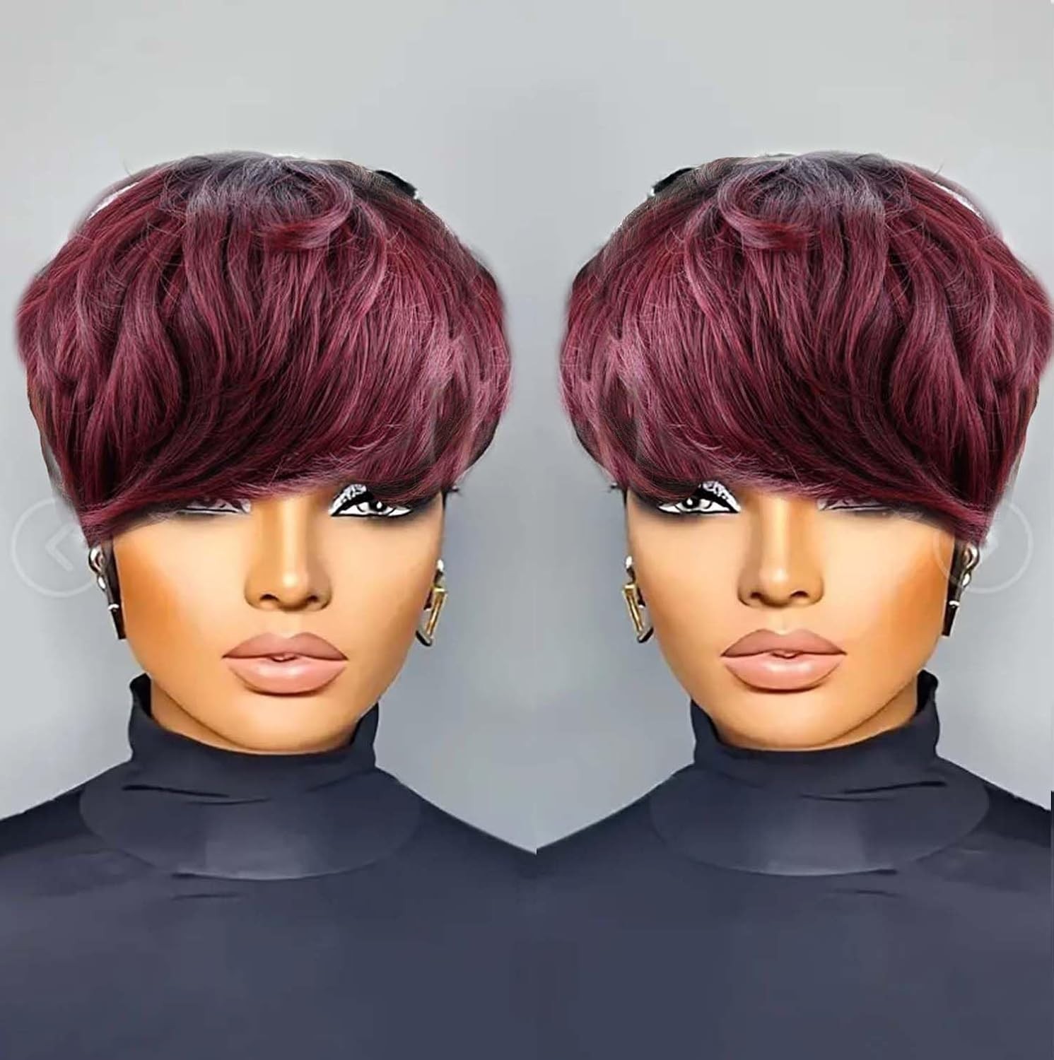 Pixie Cut Wig Human Hair Short Pixie Cut Wigs for Black WomenHuman Hair Gluel…