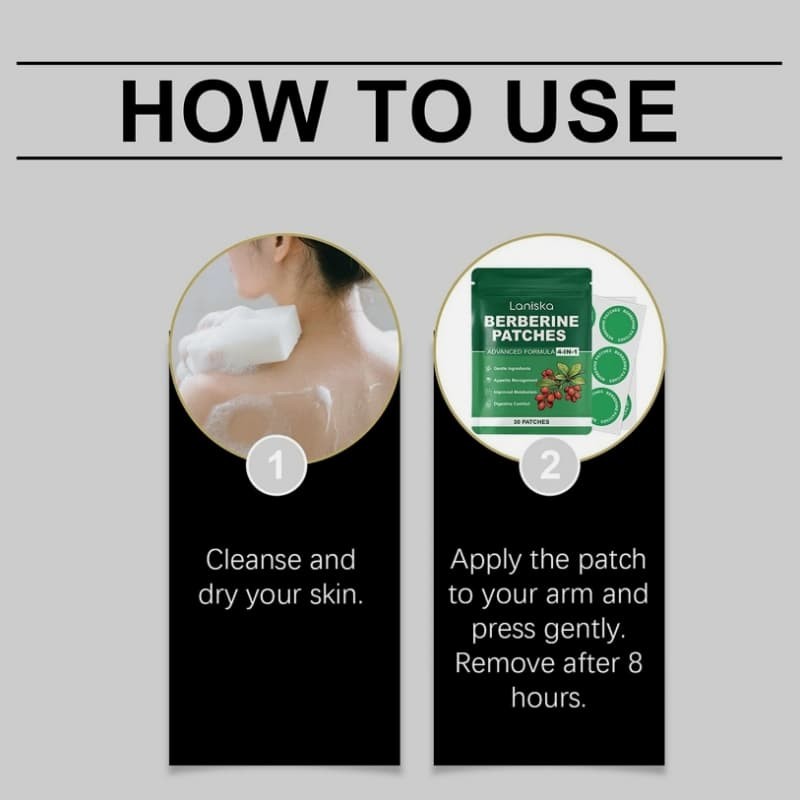 1 Supply Month Patches Berberine 30 Patches