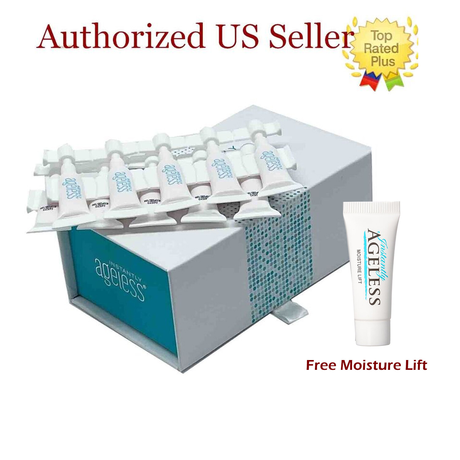 Instantly Ageless Face lift, 25 Vials in a Box, Moisturizer, Scrub Exp 01/2027