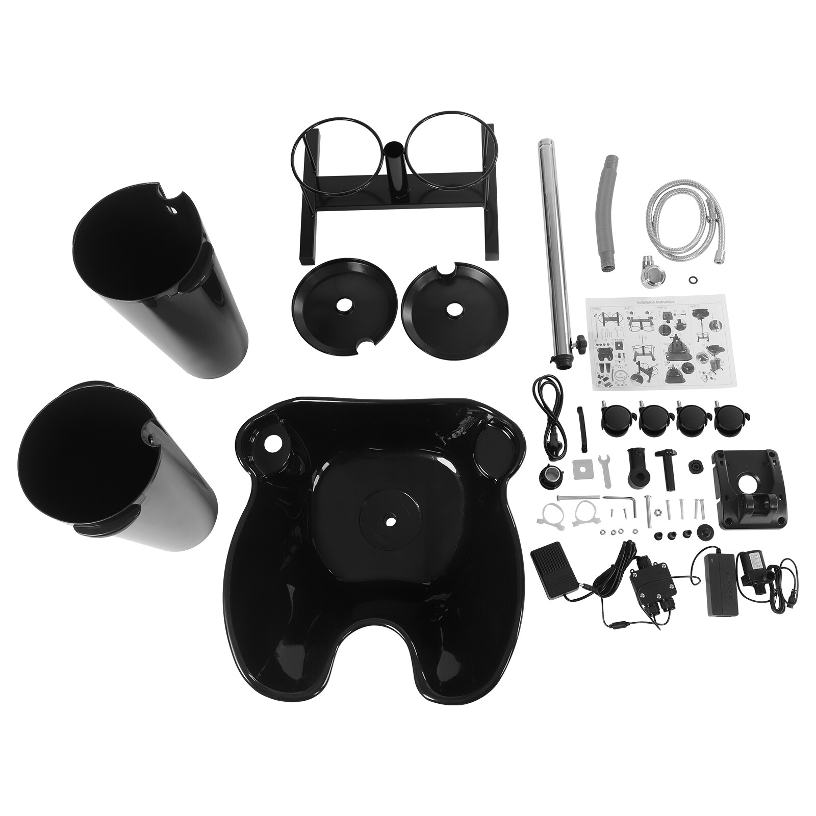 Portable Hairdressing Salon Basin 2 Buckets Hair Washing Sink Shampoo Wash Bowl！