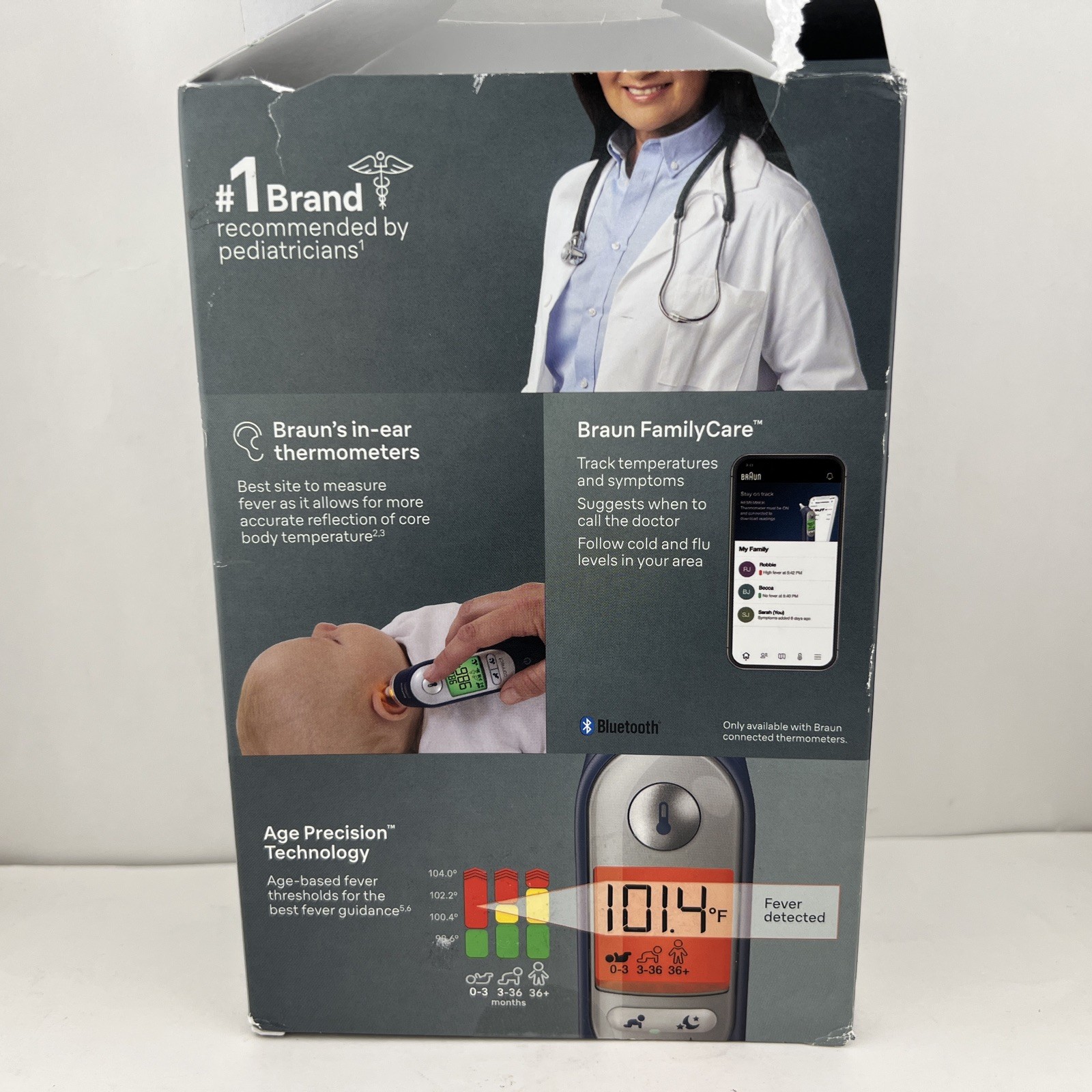 Braun ThermoScan 7+ Connect Digital EAR THERMOMETER + Case, Lens Filters, Batt..