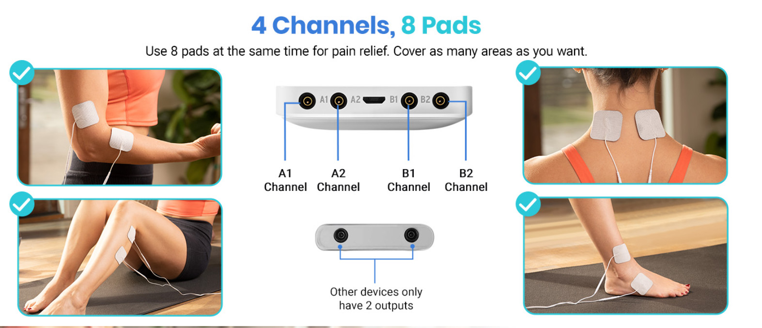 Pain Relief Electrotherapy Machine Muscle Stimulater Electric Therapy Shock Tens