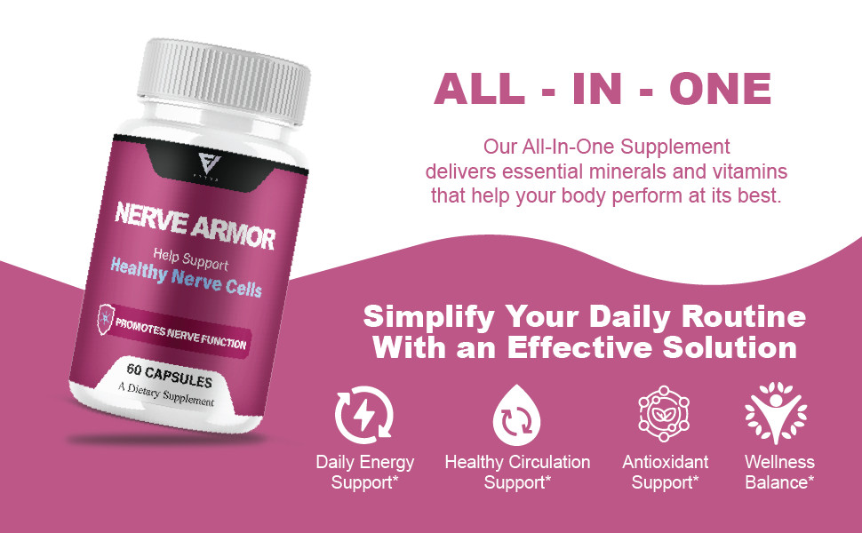 (2 Pack) Nerve Armor Brain Pills, NerveArmor Support Supplement (120 Capsules)
