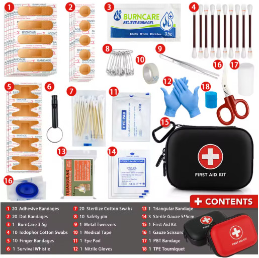 First Aid First Responder Trauma Kit Outdoor Family Survival Medical Travel Bag