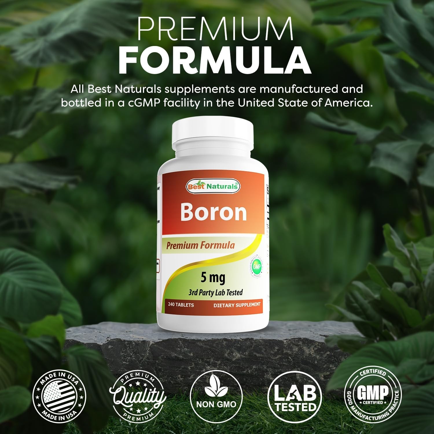 Boron Supplements 5mg – 240 Tablets (Pack of 3) – Supports Bone Health & Hormona