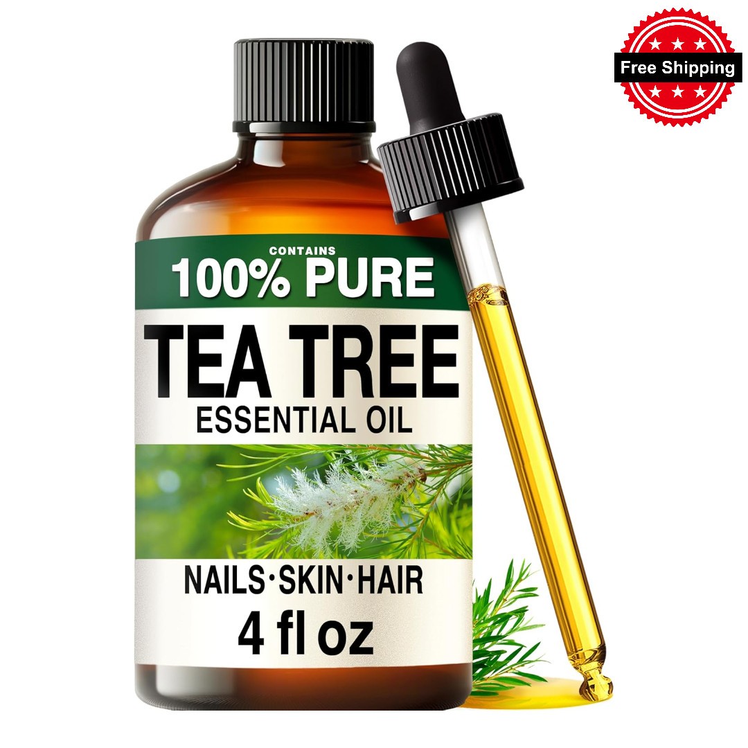 100% Pure Tea Tree Oil 4 Fl Oz Essential Oil Free Ship