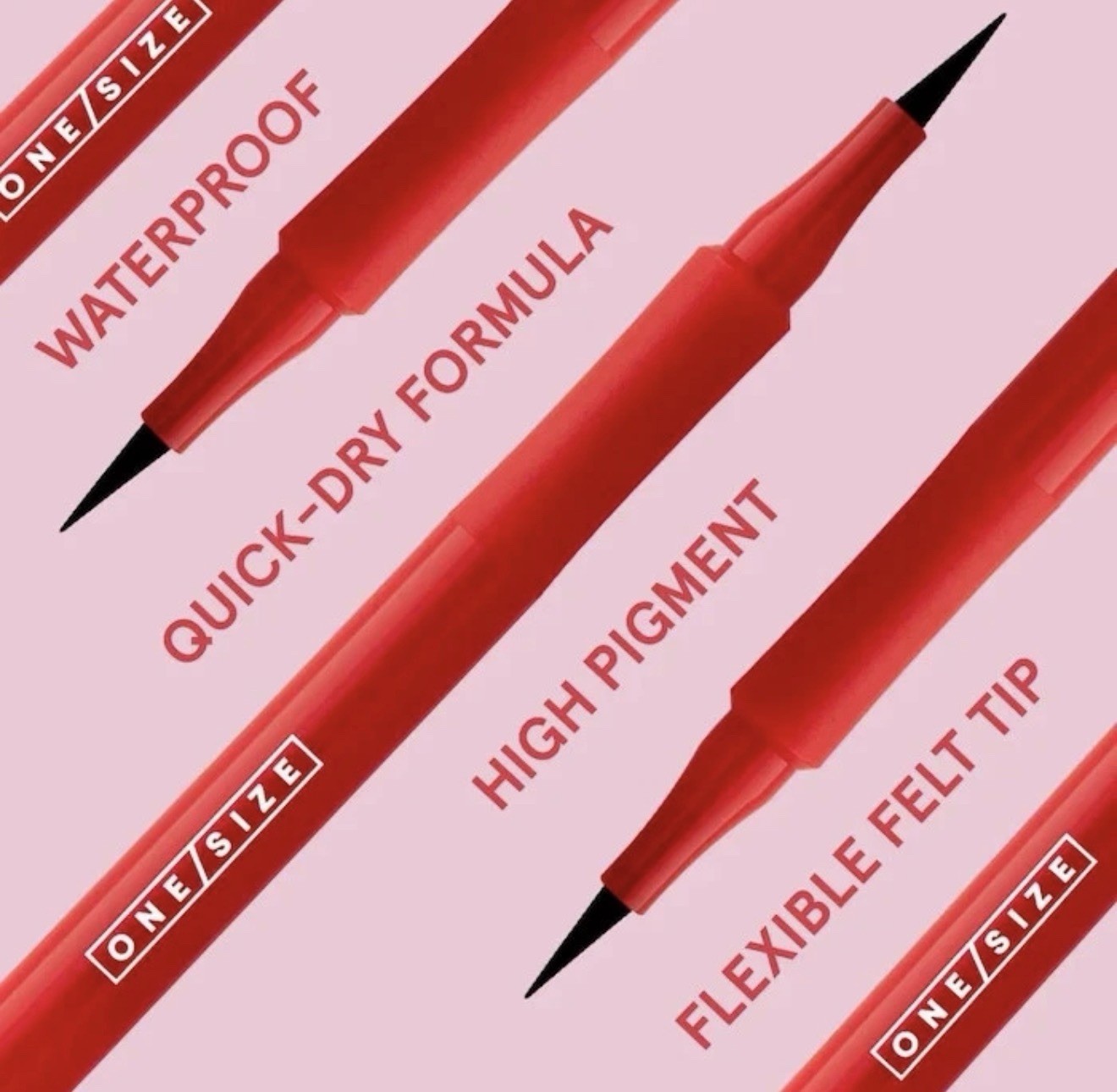 Authentic ONE/SIZE Point Made Waterproof Liquid Eyeliner Pen,3 shades,0.04oz