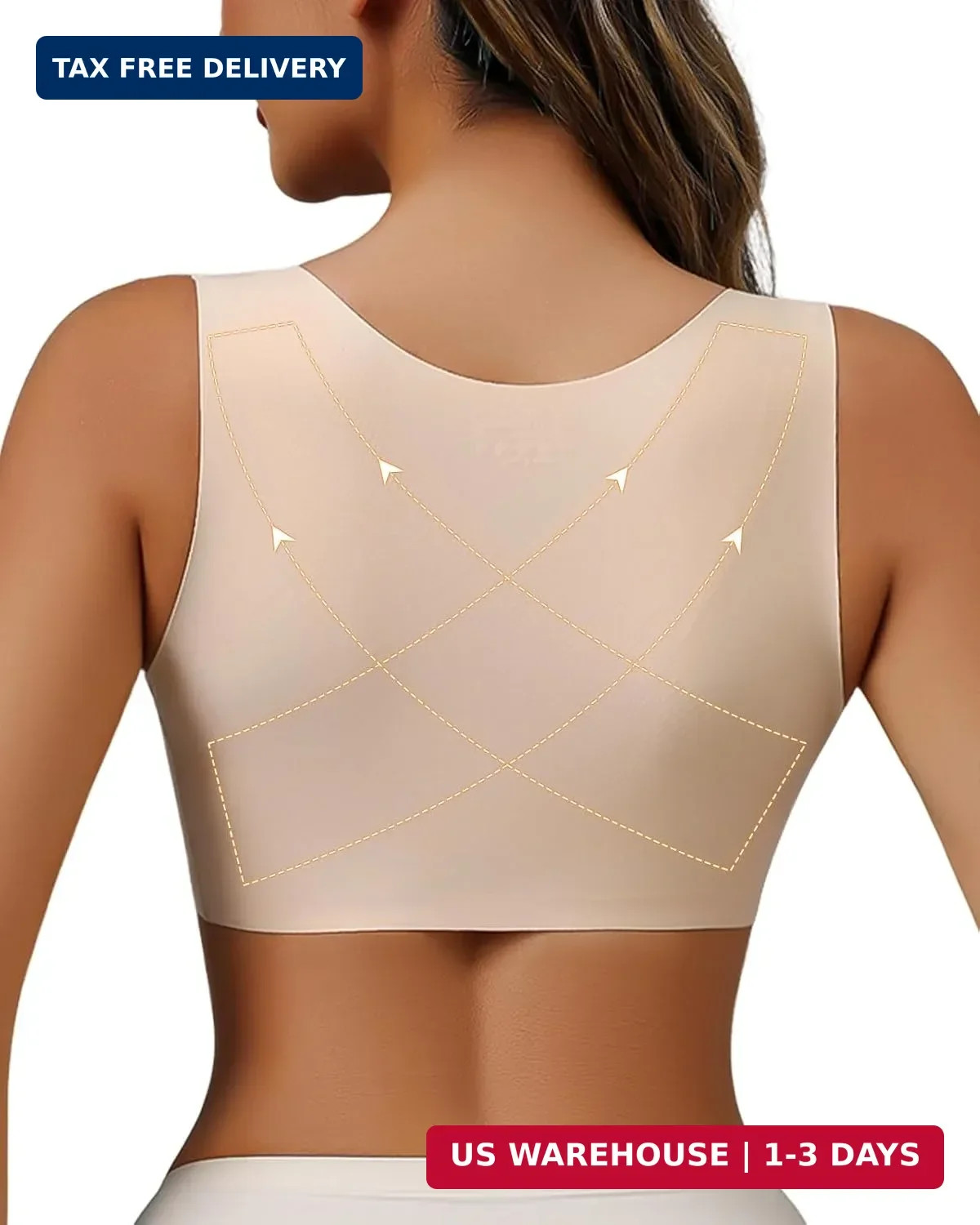 Womens Posture Corrector Adjustable Front Closure Back Support