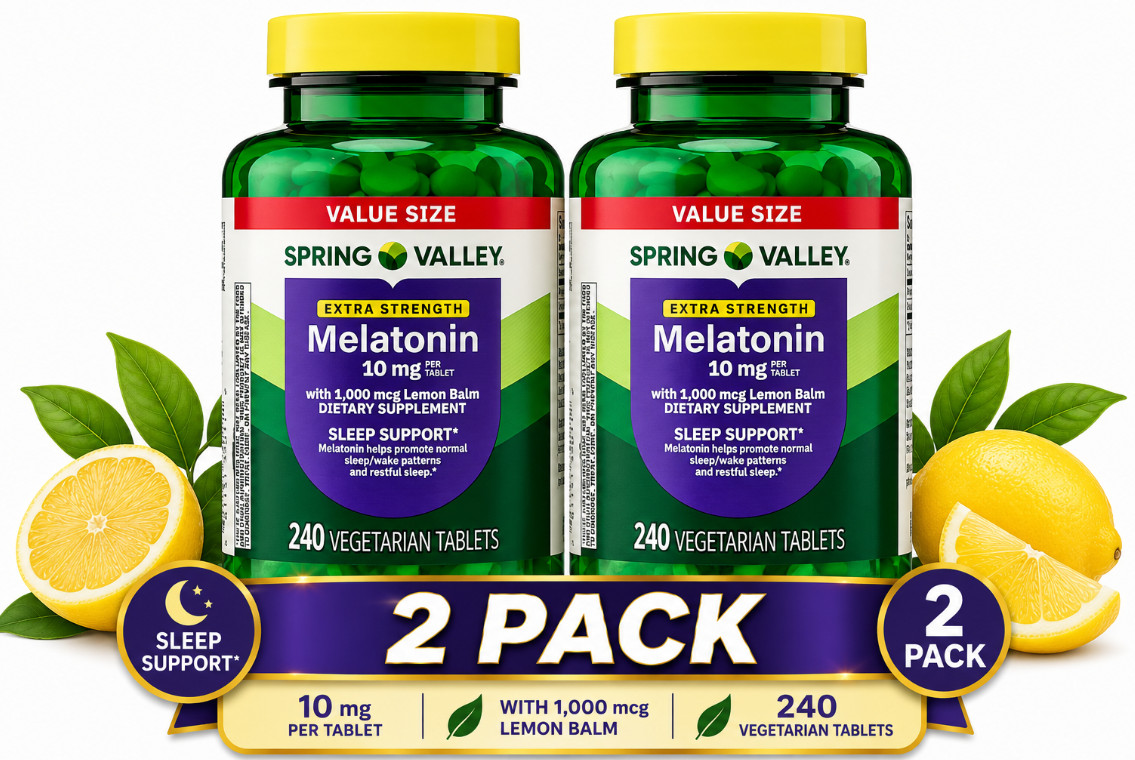 ( 2 pack ) Extra Strength Melatonin Tablets, 10 mg, 240 Ct