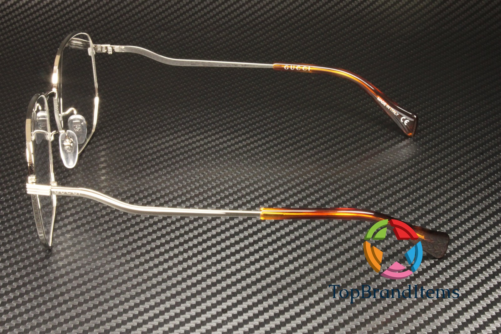 GUCCI GG0973O 002 Rectangular Silver Shiny Demo Lens 56 mm Women’s Eyeglasses
