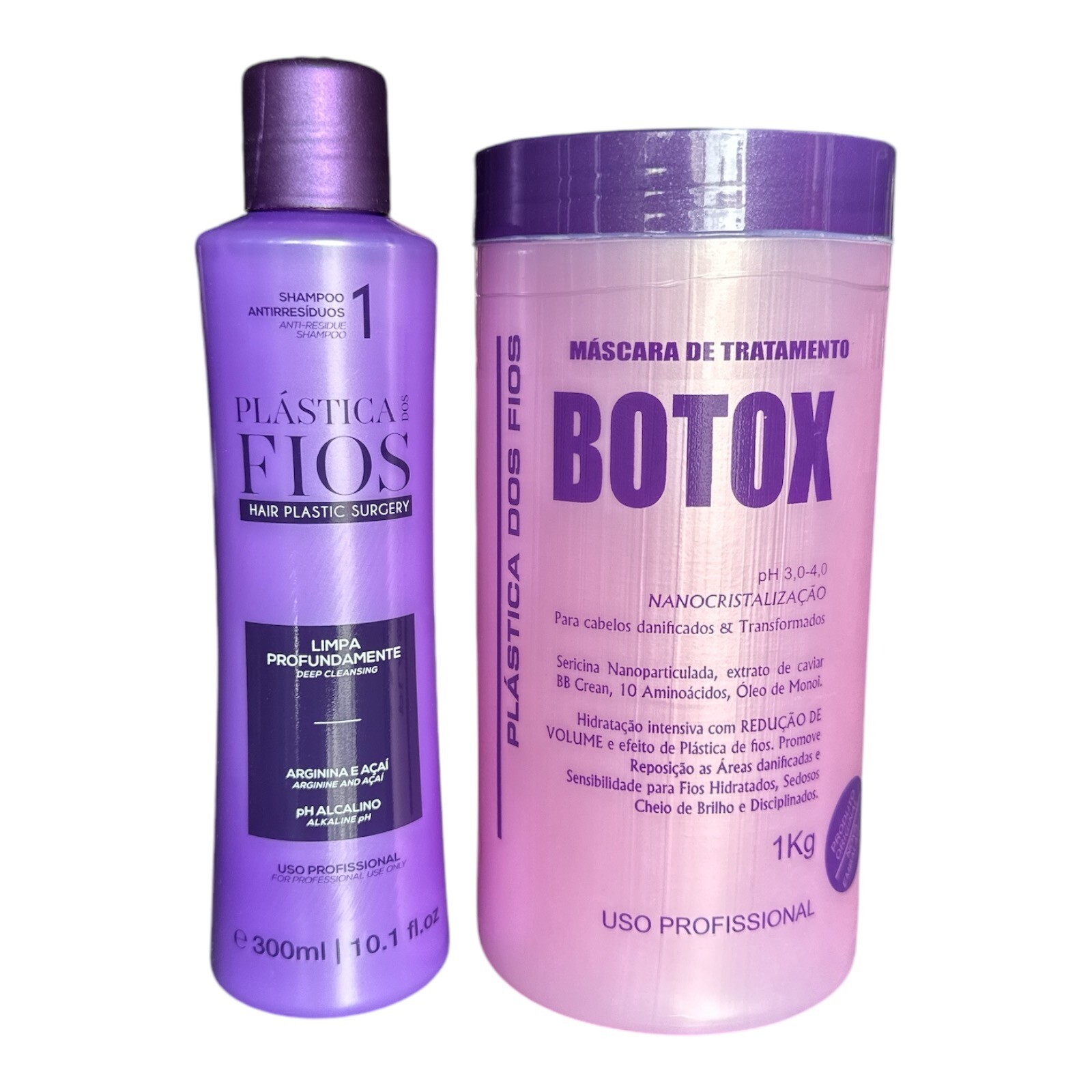 PLASTICA DOS FIOS DETOX SHAMPOO AND BTOX FOR DAMAGED HAIR Kit