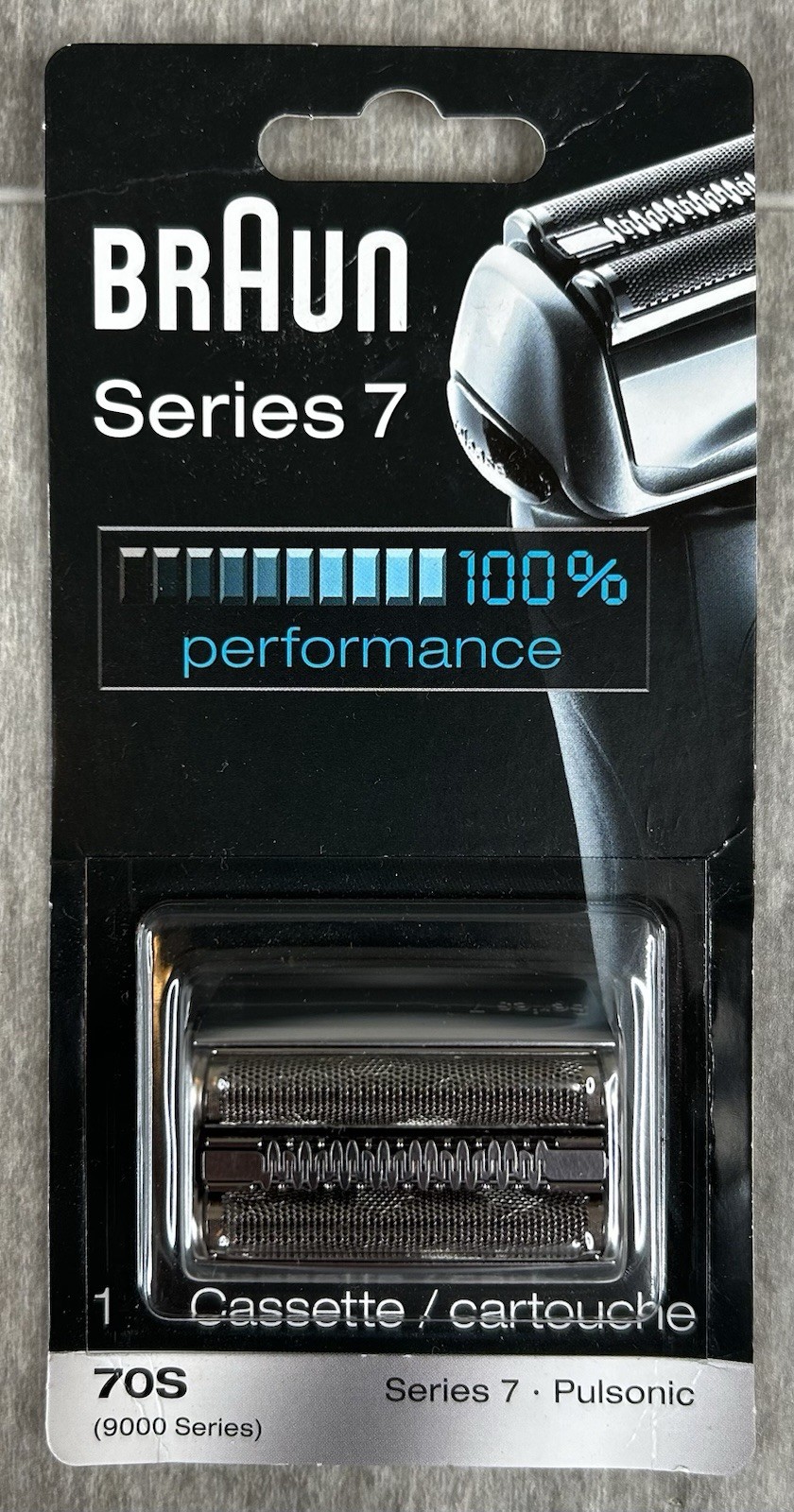 BRAUN ELECTRIC SHAVER HEAD CASSETTE 70S (9000 SERIES) SERIES 7 PULSONIC GERMANY