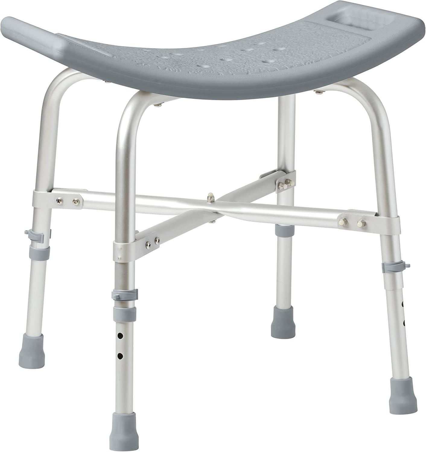 Heavy Duty Shower Chair Bath Bench Backless 550lb Bariatric Support