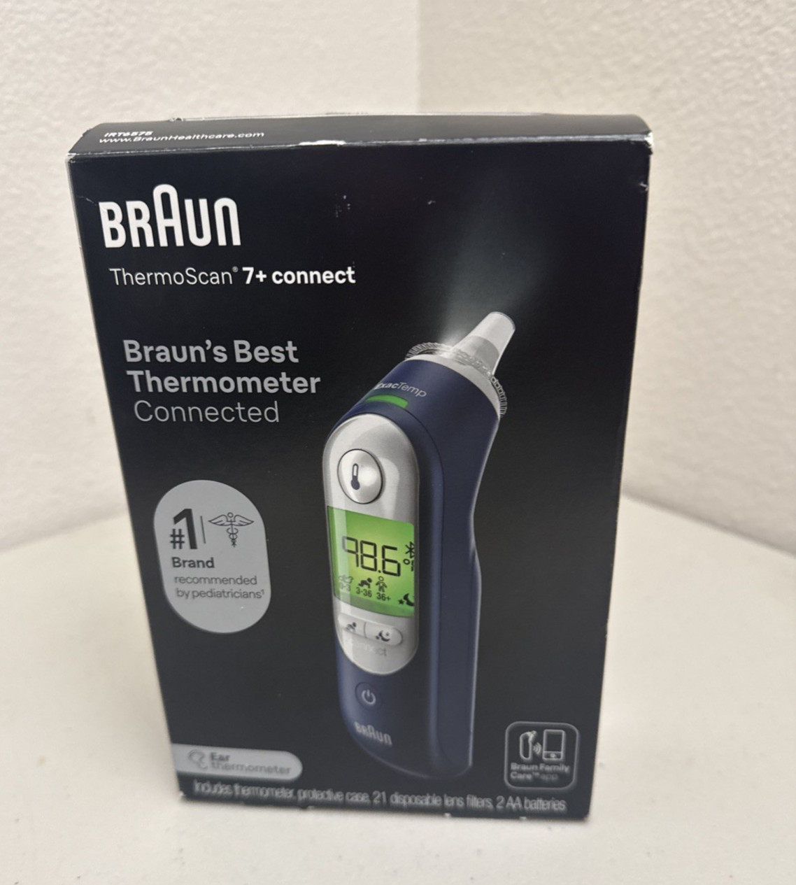 Braun ThermoScan 7+ Connect Digital Ear Thermometer for Kids