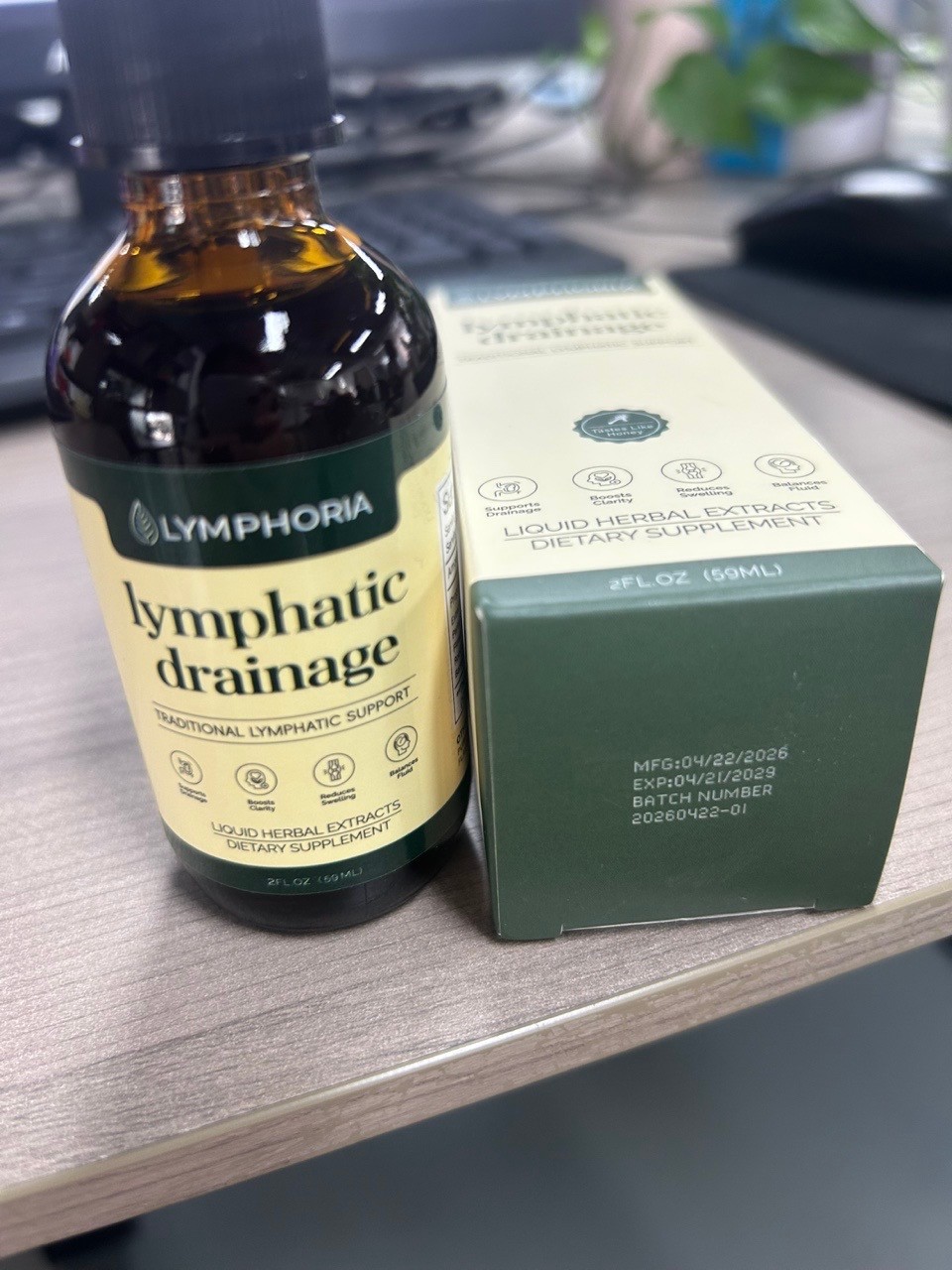 ‘Lymphatic Drainage Drops,Lymphoria,for Detox Bloat Relief & Immune Support 59ml