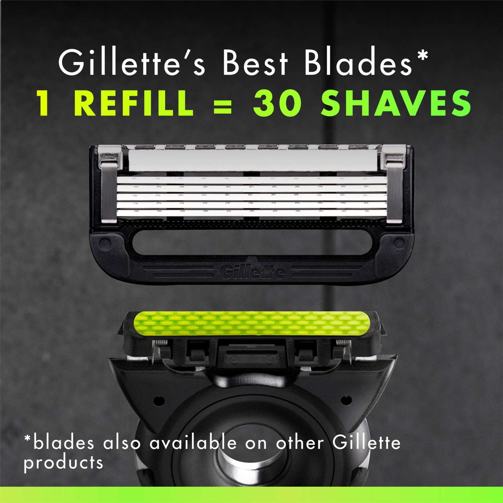 Gillette Labs Shaving Razor Blade Refills for 12 Count (Pack of 1), Black