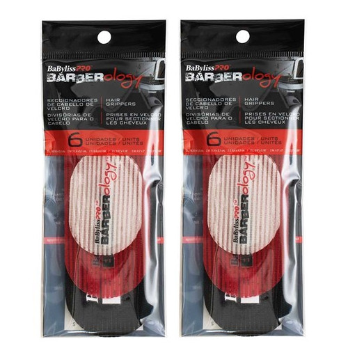 BaBylissPRO Barberology Hair Grippers | 2 Pack | 12 pcs Total