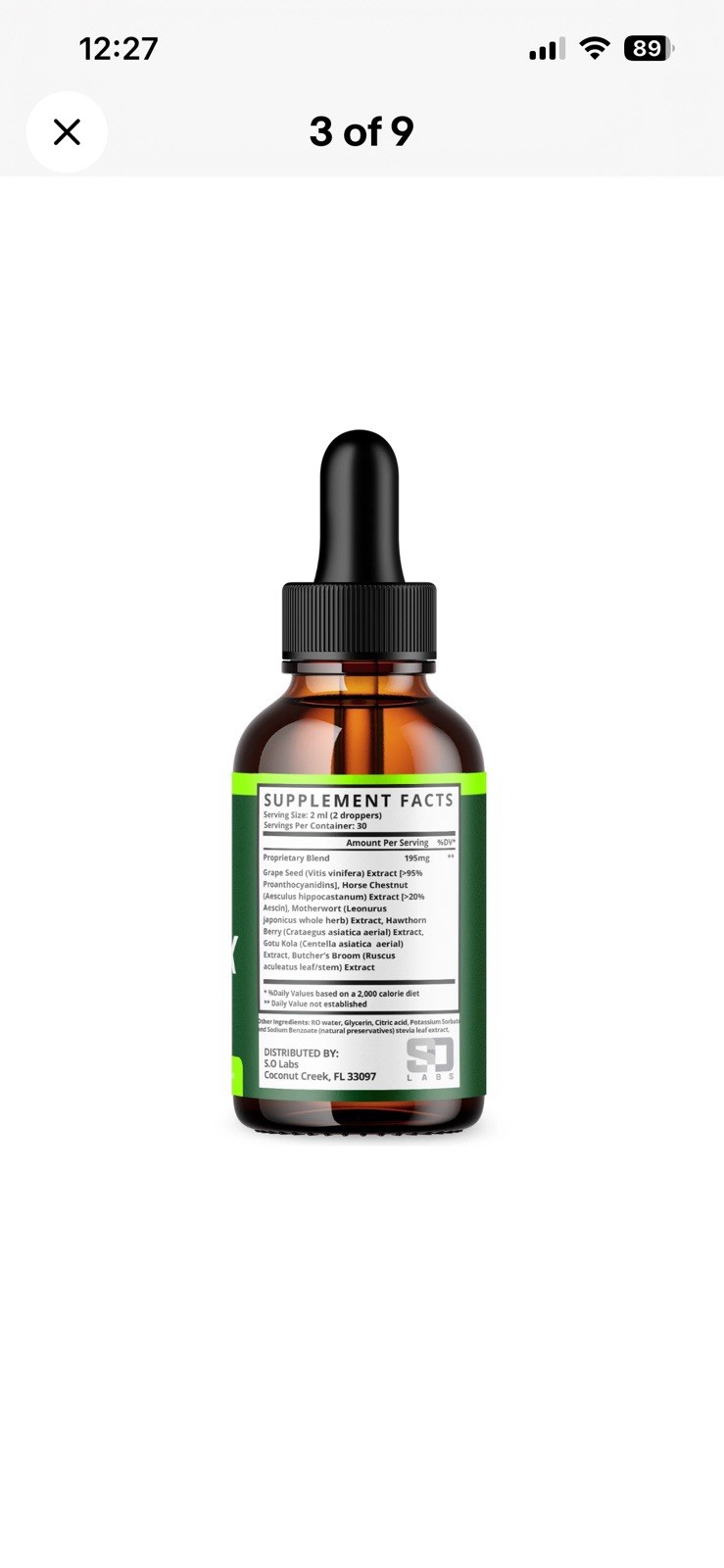 Lipo Max Keto Ketone Liquid Drops 2 fl oz Grape Seed & Horse Chestnut.