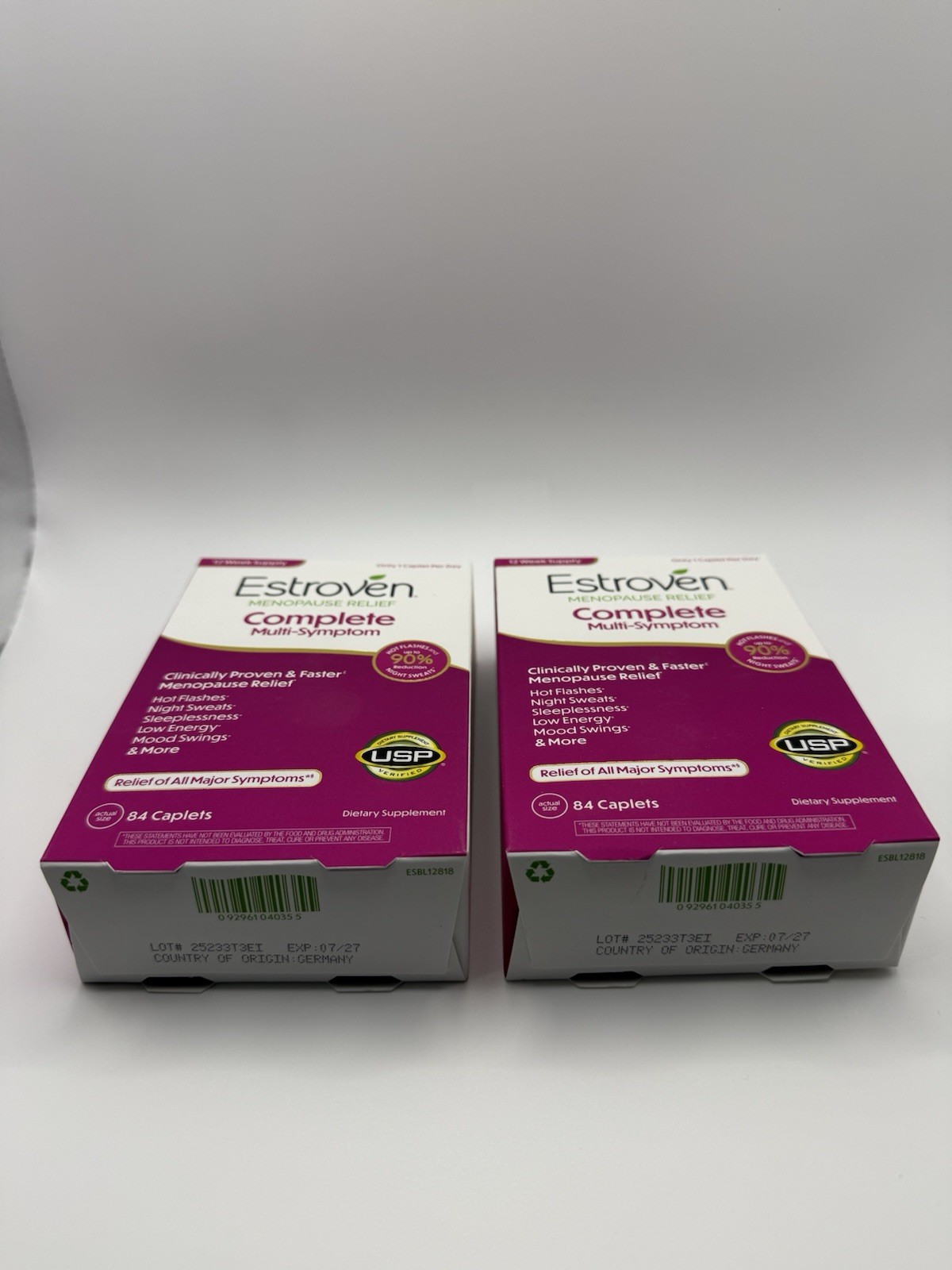 Estroven Complete Multi-Symptom Menopause Relief, 2×84 Caplets Pack Of 2 US