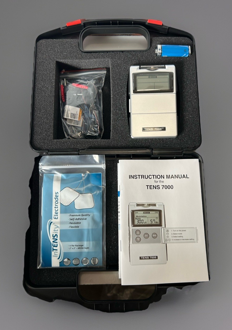 Roscoe TENS 7000 Digital Pain Management Unit OTC Muscle Stimulator New