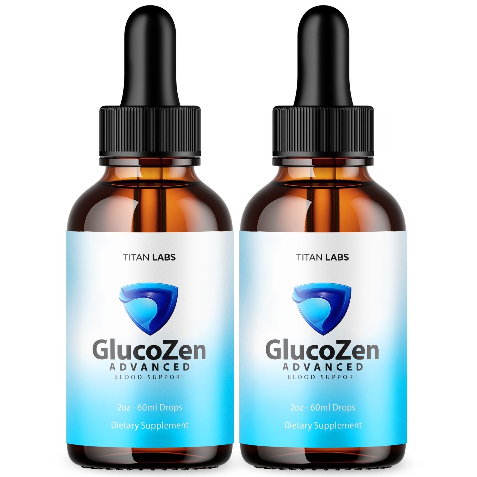 (2 Pack) GlucoZen Drops Advanced Blood Support Supplement Gluco Zen 60 Servings
