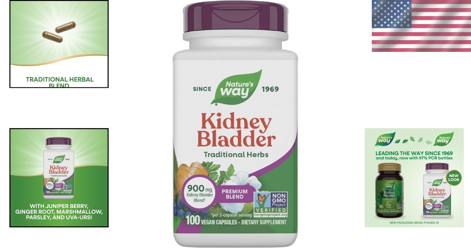 Kidney Bladder Blend Capsules – 900mg, 100 -Friendly Capsules