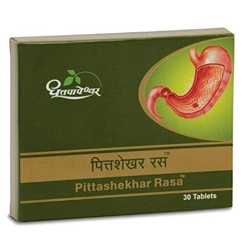 Dhootapapeshwar Pittashekhar Rasa Ayurvedic Tablets Gas Digestion (30 Tablets)