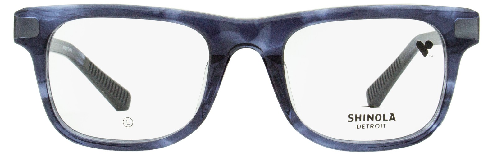 Shinola Modified Rectangle Eyeglasses SH15002 461 Blue Havana 51mm