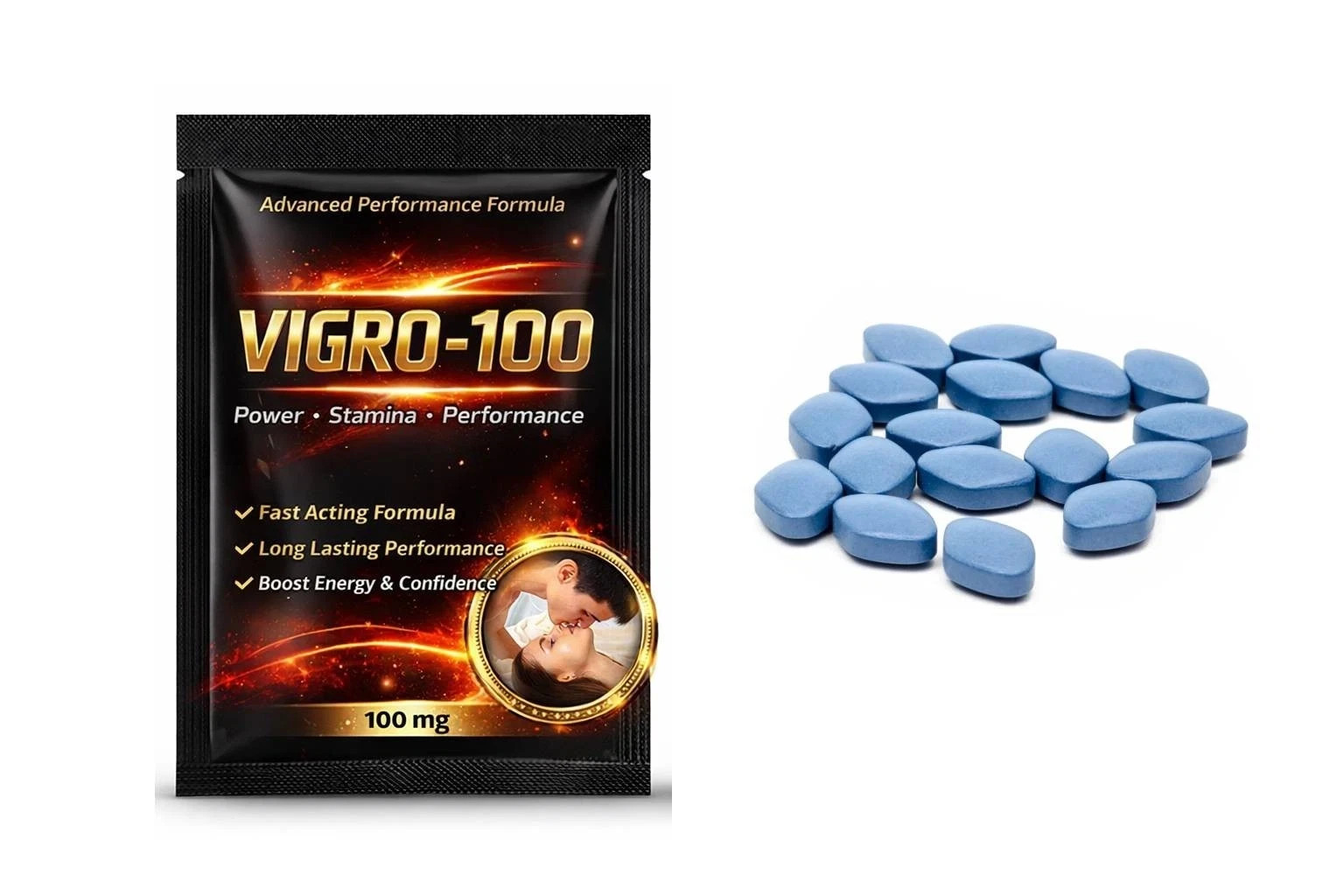 herbal VIGRO-100 Blue 100mg Tablet Male Pillz for Extreme Male Enhancement