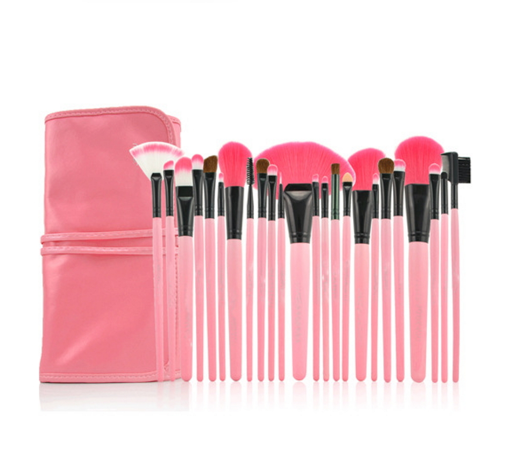 Pro 24 Ps Makeup Brush Set-Cosmetic Tool Kit with Case, Eyeshadow & Powder Brush