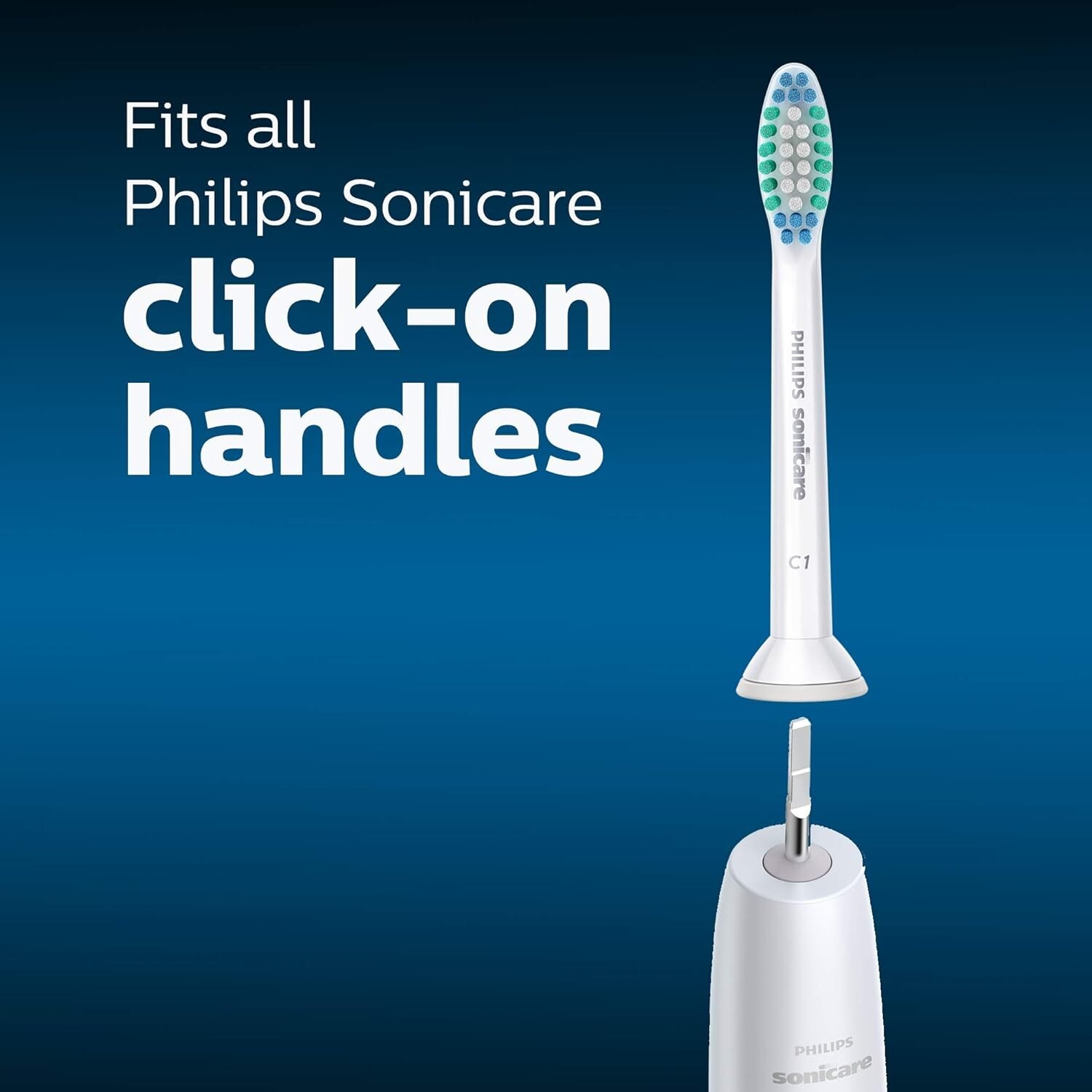 5 Pack Simplyclean (C1) Replacement Toothbrush Heads for Philips Sonicare