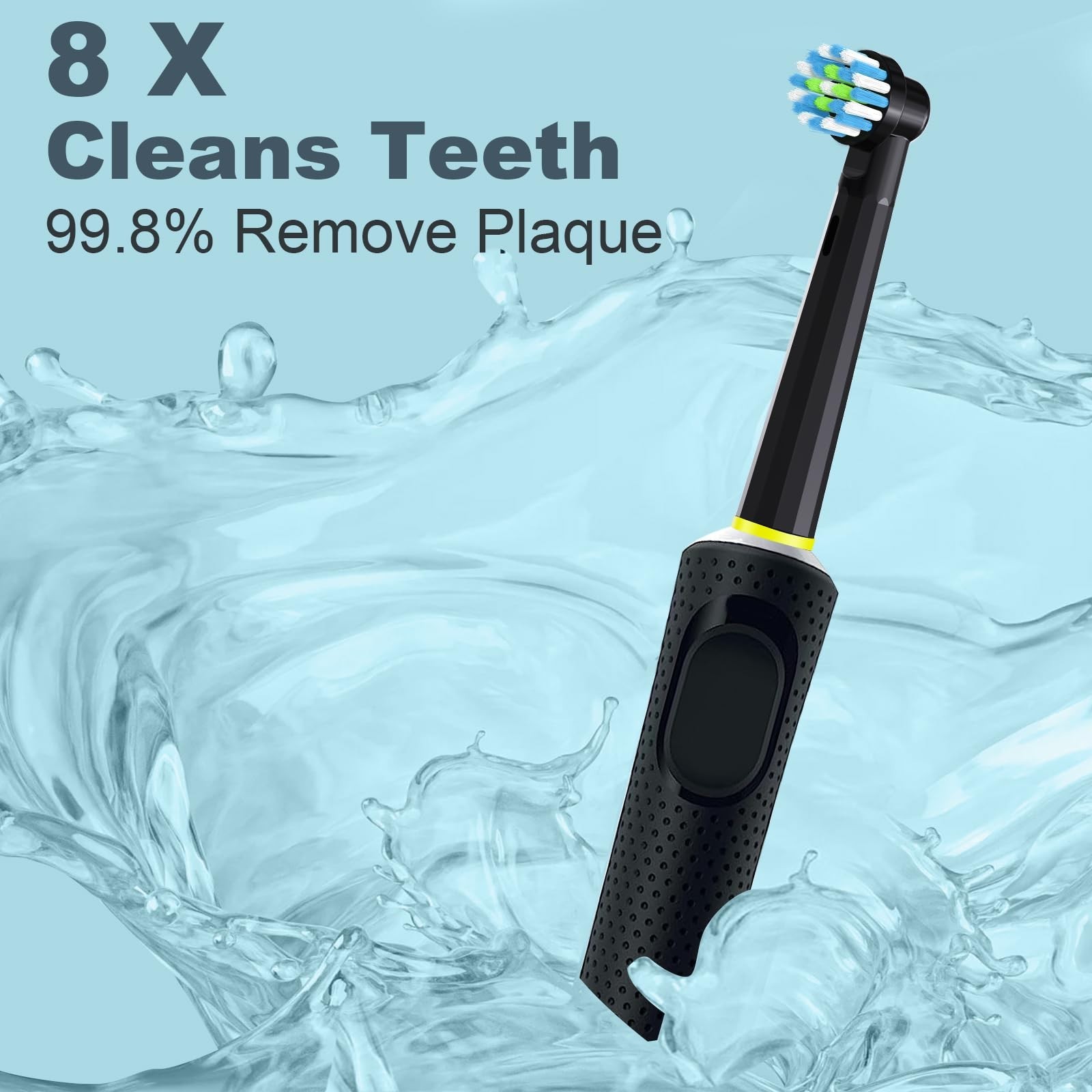 14 Count Electric Toothbrush Heads Compatible with Oral B Pro 1000 Genius X, Bla