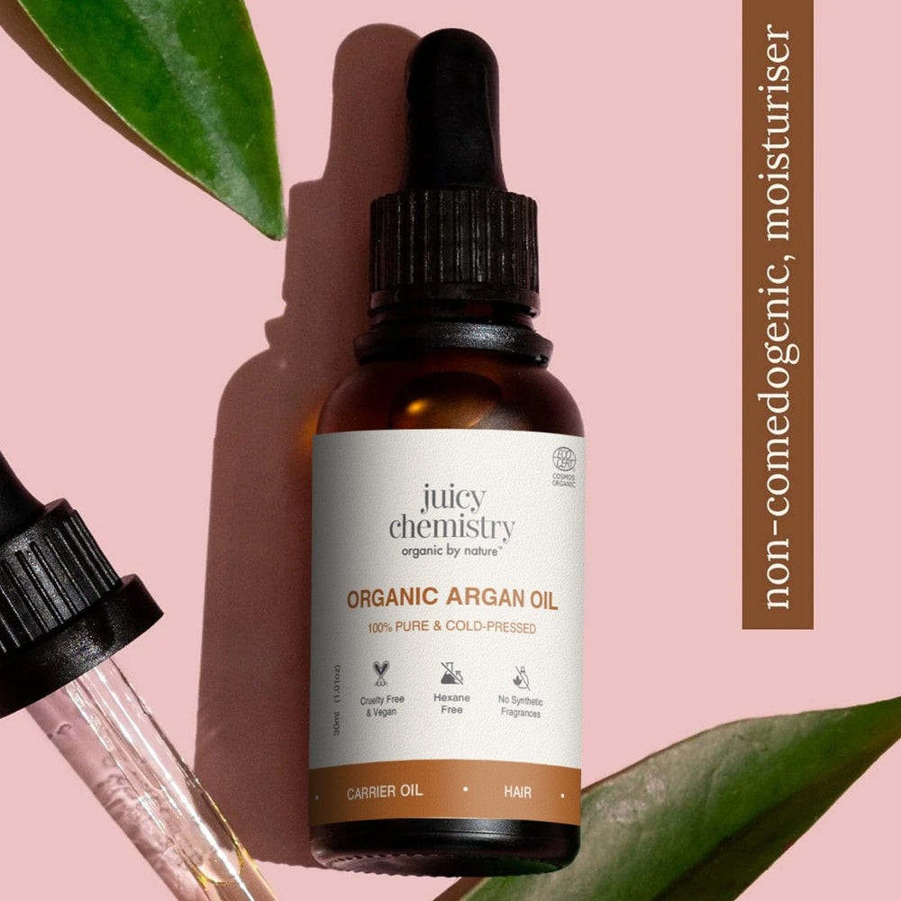 Juicy Chemistry Organic Argan Oils | Cold Pressed Hairs Face & Body Care | 100ML