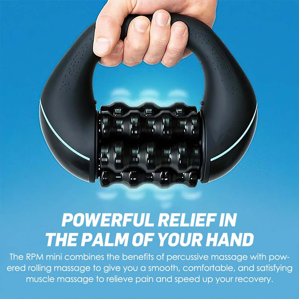 Electric Handheld Rolling Massager Rechargeable 3-Speed Spin Percussive Massager