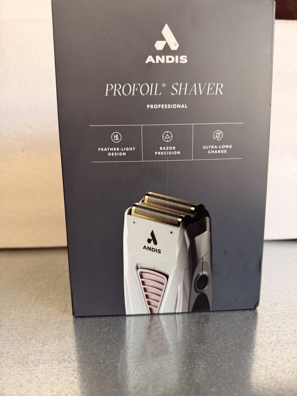 Andis ProFoil Shaver Cordless Foil 2-Head Battery Men’s White/Gold/Black