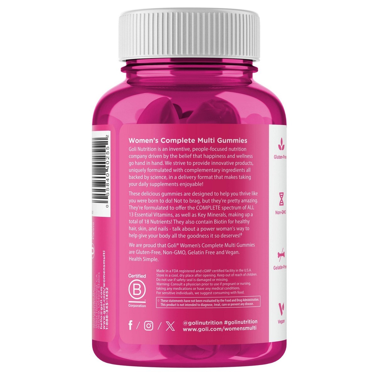Goli Nutrition Women’s Multivitamin Vegan Gummies – 60ct