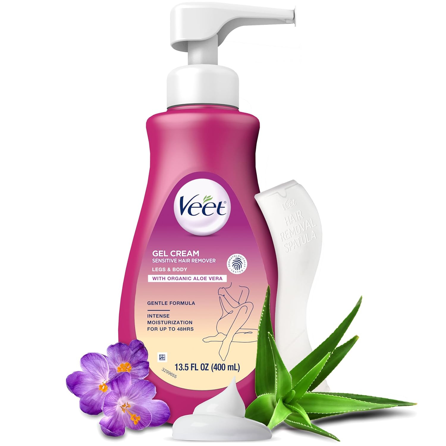 Sensitive Skin Hair Removal Cream Women, Painless Hair Removal Gel,13.5 FL OZ