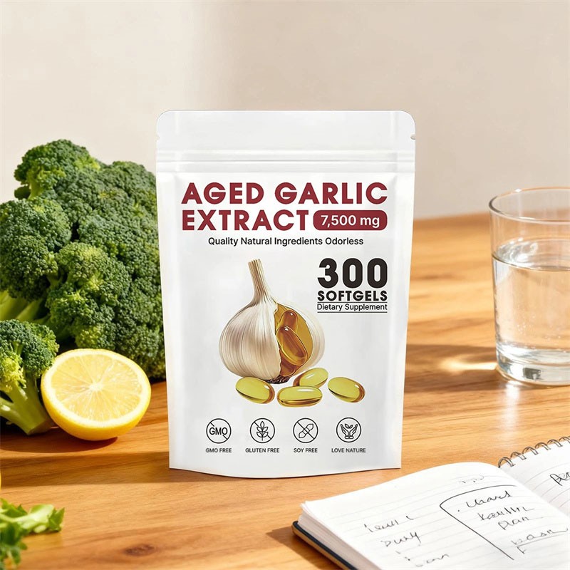 Aged Quality Garlic Extract, 300 Softgels, 7500mg Odorless | Heart & Immune