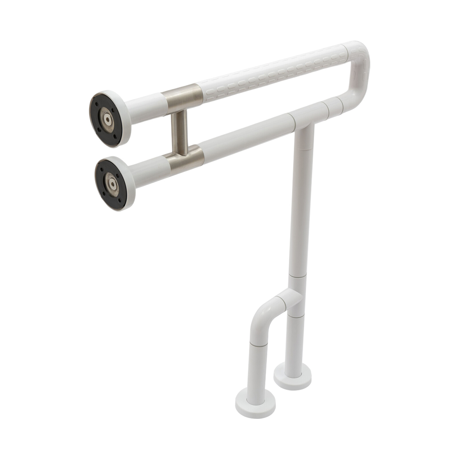 U-Shaped Toilet Grab Bar 60×70 cm SUS201 Stainless Steel ABS Grip 551lbs