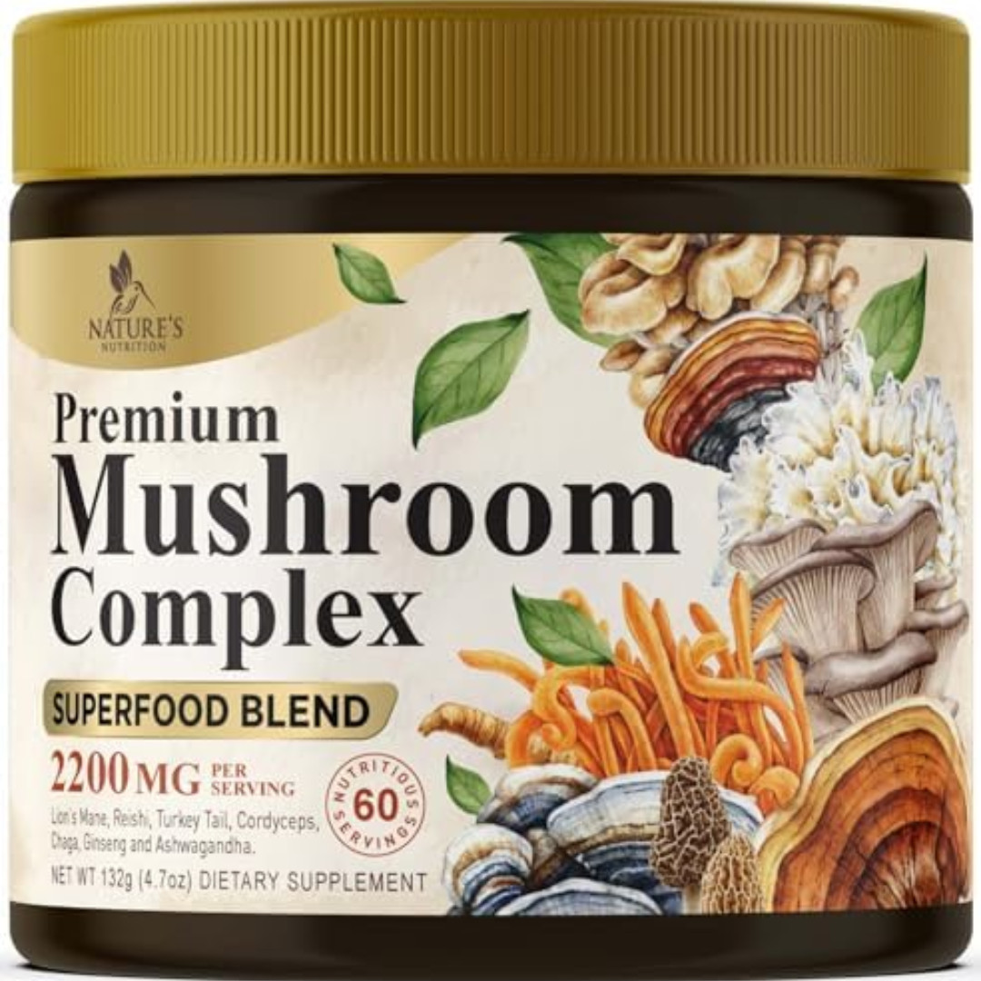 Mushroom Supplement Powder – 11 in 1 Complex Formula Powder with Organic Lions M