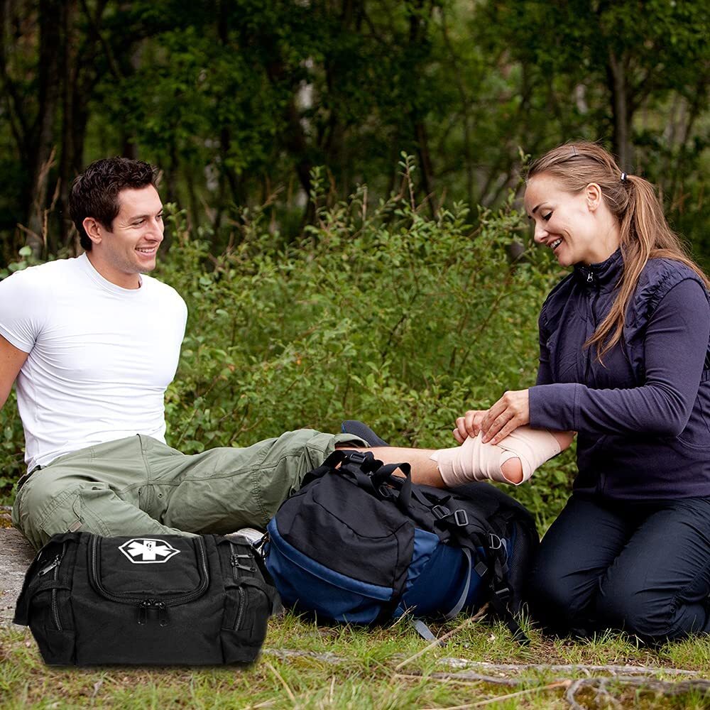 First Responder Fully Stocked Trauma First Aid Kit – 4 Color Bag