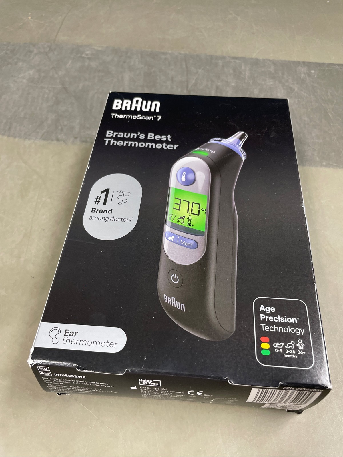 Braun ThermoScan 7 Ear Thermometer with Age Precision – Black Edition 1