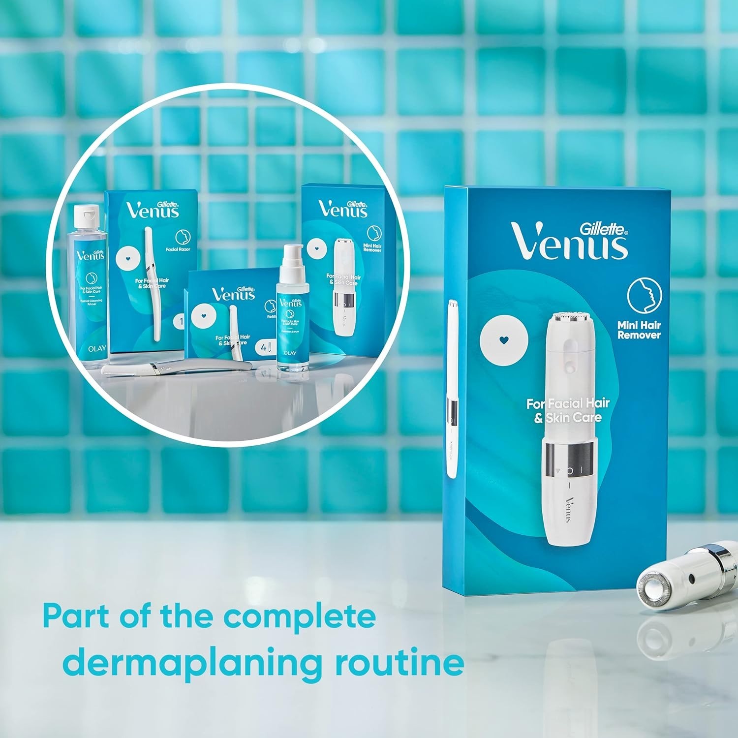 Gillette Venus Mini Facial Hair Remover for Women’s Face, Portable Electric