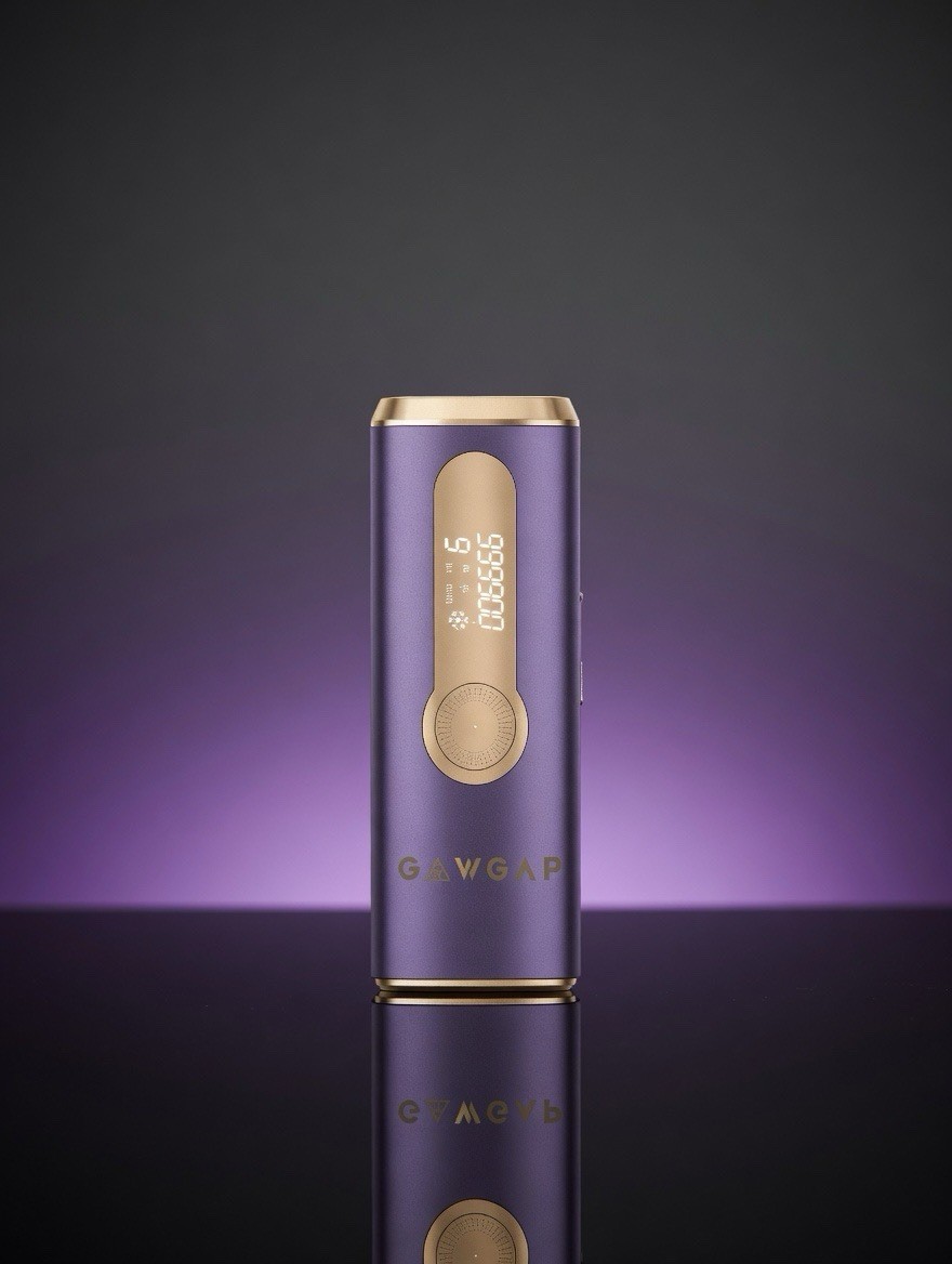 Laser IPL Hair Removal Device Ice-Cooling LCD Display Purple Gold FDA