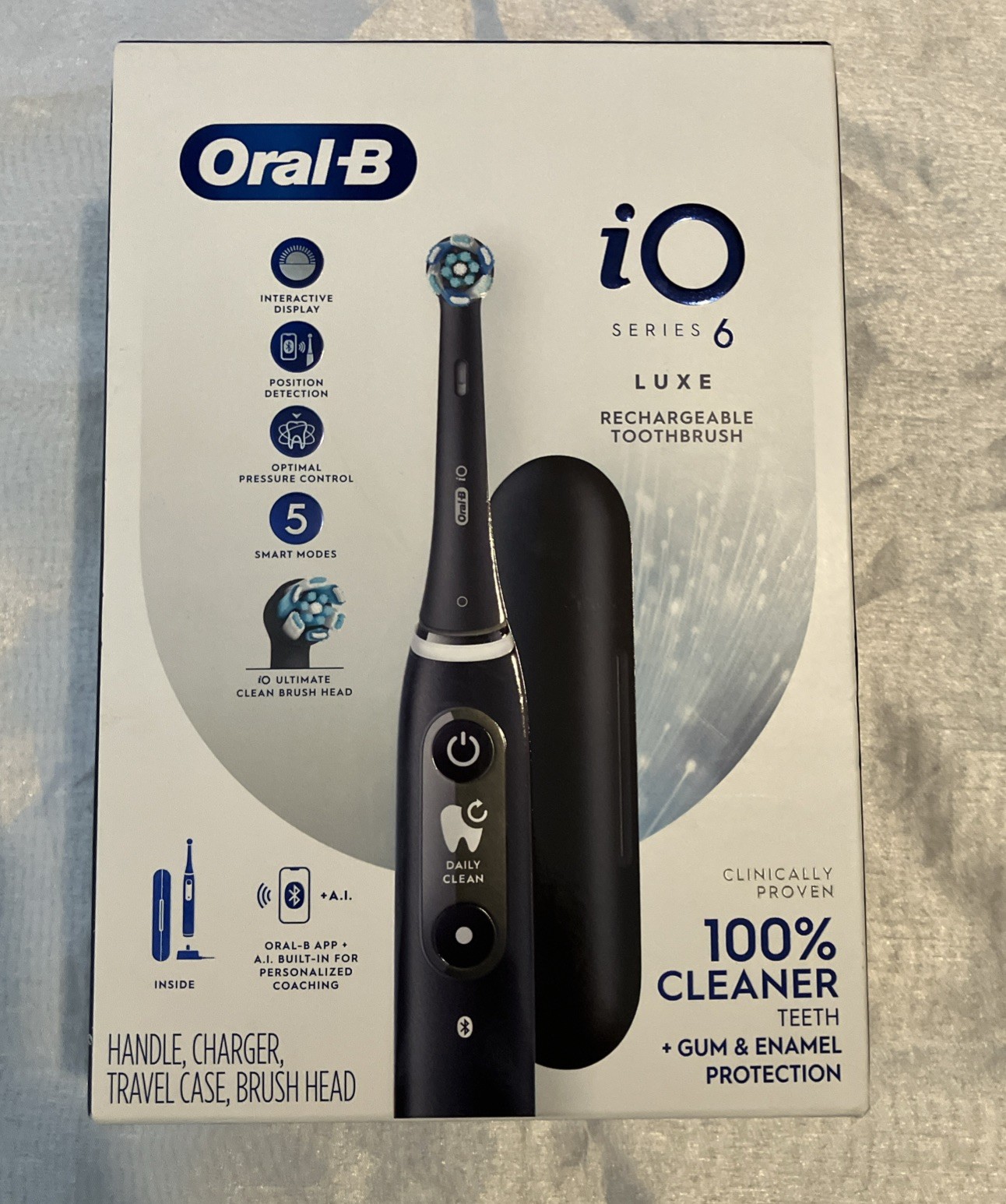 Oral-B iO Series 6 Rechargeable Toothbrush Bluetooth Black*New