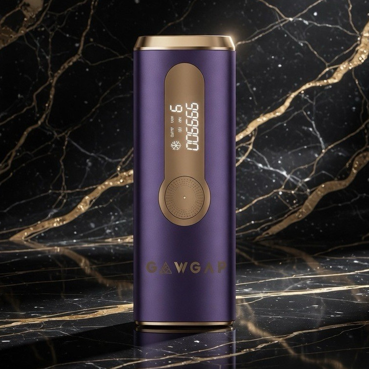 Laser IPL Hair Removal Device Ice-Cooling LCD Display Purple Gold FDA