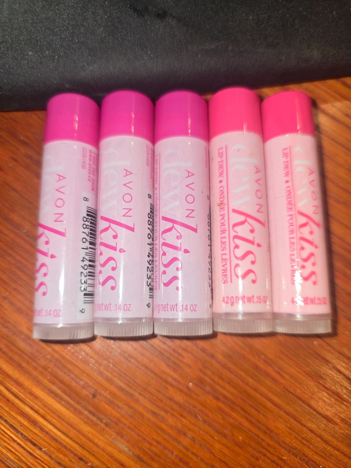 AVON Dew Kiss Lip Balm, Lot of 5, brand new, sealed, discontinued item.