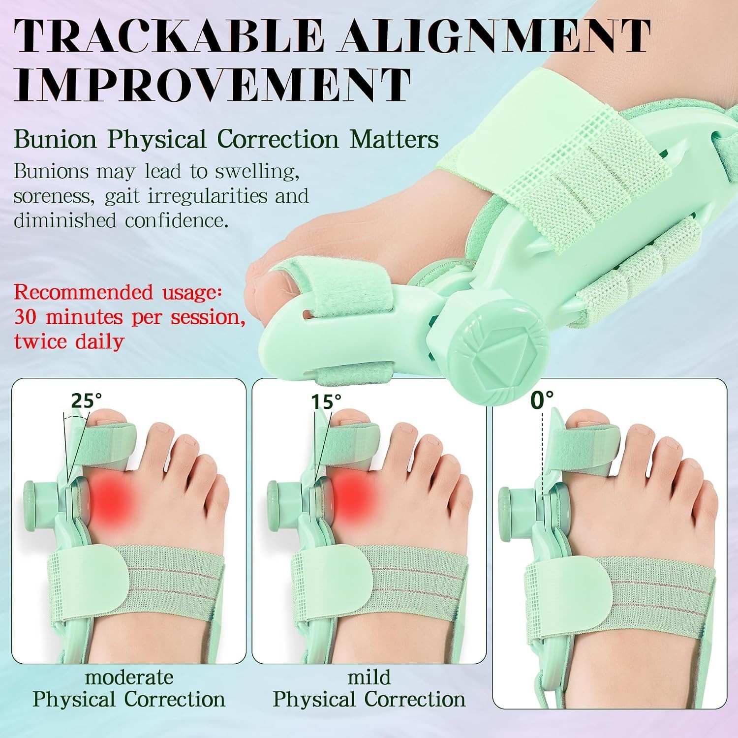 Bunion Fix Toe Valgus Corrector Big Toe Straightener Adjustable for Men & Women