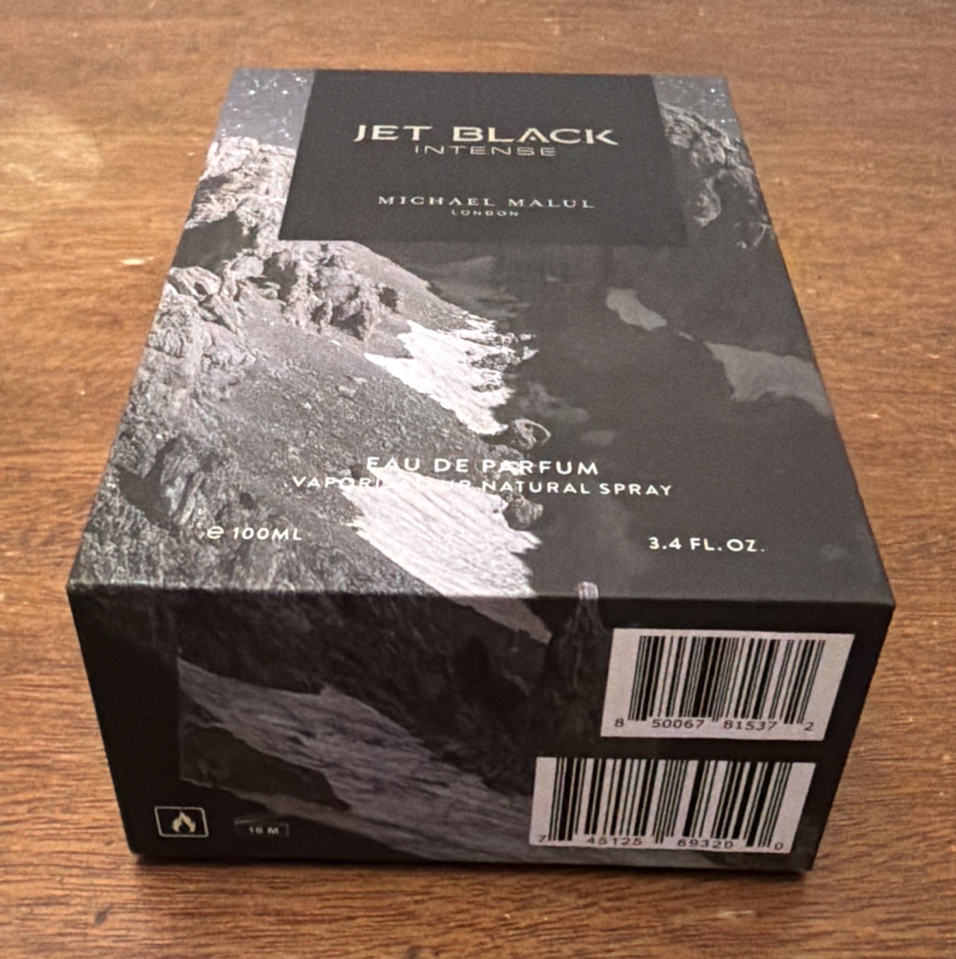 Jet Black Intense by Michael Malul Eau De Parfum Spray 3.4oz 100ml New SEALED