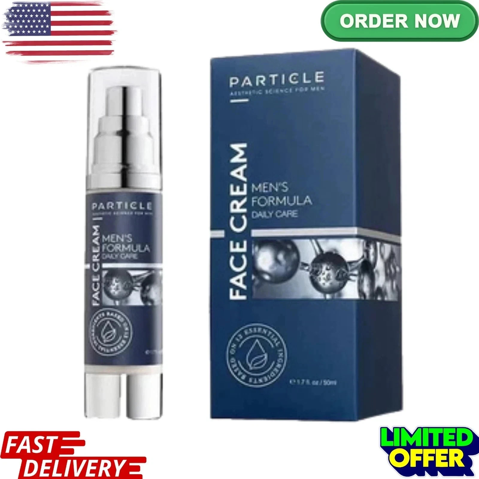 Particle Men’s Face Cream 6-in-1 Anti-Aging Moisturizer Eye Bags Dark Spots